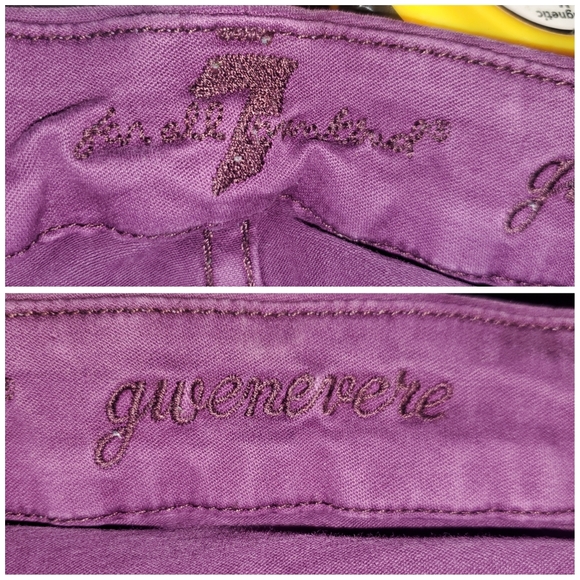 7FAMK Gwenevere Skinny Jeans Purple Mauve Size 27/ 4 - Picture 8 of 12